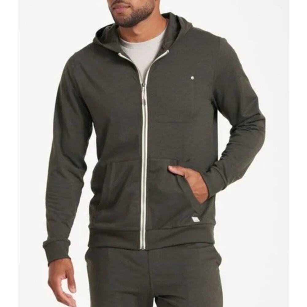 Vuori Men’s Coronado Hoodie ASPEN HEATHER LNC Large